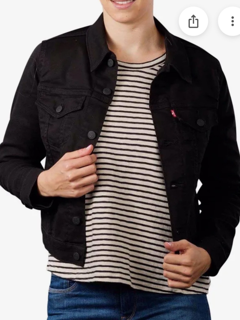 Levi's Black Women's Denim Jacket - Classic Jean Coat